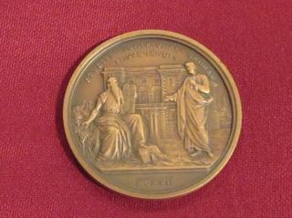 Estate Antique Pope Pius X Bronze Medal 1912 43mm 4