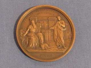 Estate Antique Pope Pius X Bronze Medal 1912 43mm 5