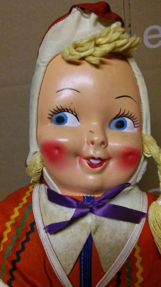 Vintage Rushton Plush doll Rubber Face thanksgiving 3