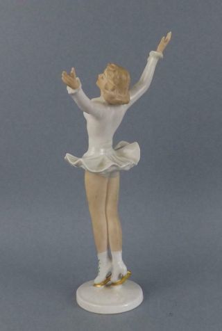 Antique Porcelain German Art Deco Figurine of Ice Skater by Wallendorf 4