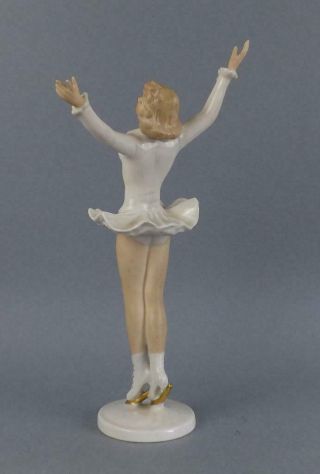 Antique Porcelain German Art Deco Figurine of Ice Skater by Wallendorf 8