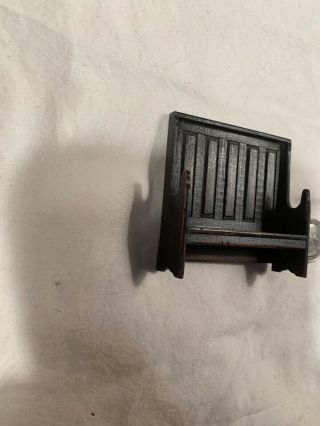 Vintage Artisan Signed Hand Crafted Antique Settle Bench Distressed Black 1:24 4