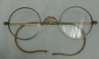 Antique Eyeglasses With Hardcase 10k Gold - Plated Frames