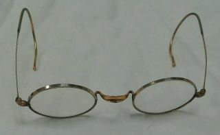 Antique Eyeglasses With Hardcase 10K Gold - plated Frames 2