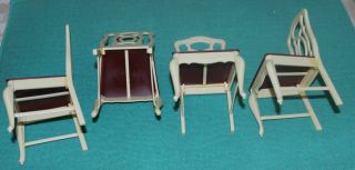 Vintage Marx Sindy Dining Room Table and Cabinet Set,  Accessories with Boxes 8