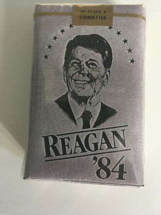 1984 ‘84 Ronald Reagan George Bush Presidential Election Cigarette Pack Vintage