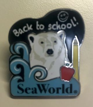 Seaworld Pin — “seasons Of Seaworld” Pin August,  Back To School - Limited Ed.