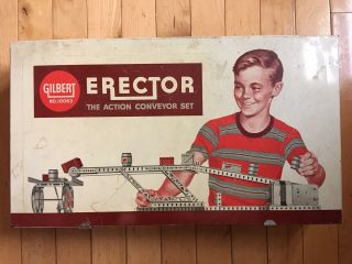Vintage Gilbert Erector Set: The Action Conveyor Set.  No.  10063.  Antique.