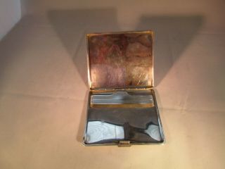 Vintage Antique Silver Plated Cigarette Case / Made In England