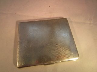 VINTAGE ANTIQUE SILVER PLATED CIGARETTE CASE / MADE IN ENGLAND 5