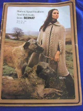 Vintage Bernat " Irish Knits& Arans " Knitting Pattern Book 15 Designs 32 Pgs