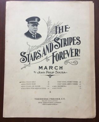 1897 Stars And Stripes Forever Piano John Philip Sousa Rare Antique Sheet Music