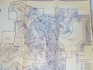 Vintage Map of Yosemite Lakes Park 1974 Oakhurst California 2 ' x 3 ' Boyle 5