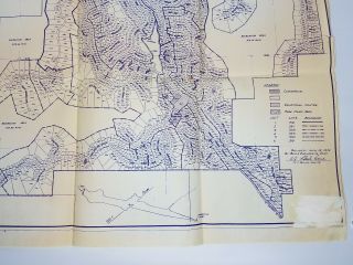 Vintage Map of Yosemite Lakes Park 1974 Oakhurst California 2 ' x 3 ' Boyle 6