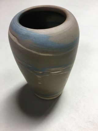 {k - 2} Vtg/antique Niloak Second Mark Pottery Mission Swirl Vase/pot