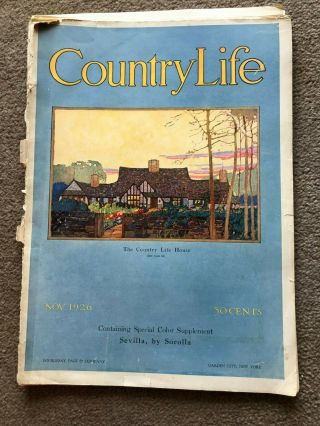ANTIQUE COUNTRY LIFE MAGAZINES UNBINDED JUNE 1923,  JULY 1928,  NOVEMBER 1926 3