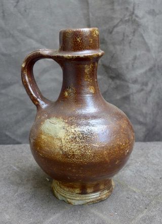 Quality 16th Century German Stoneware Lamp Oil Jug Found In Amsterdam