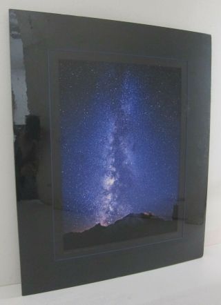 Milky Way Mount Rainier Signed Vintage Photograph Iop Double Matted 16x20