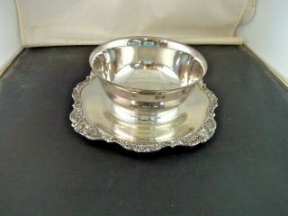 Wallace Baroque Silver Plate Sauce/gravy Bowl W/attached Under - Plate 247