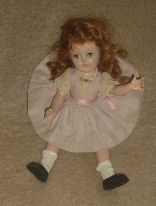 Vintage Red Haired Ideal Toni Doll P - 90 Hard Plastic 14 "