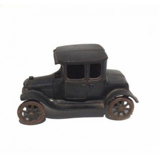 Vintage 1920s Arcade Cast Iron Model T Ford Coupe Toy Car Antique – Black