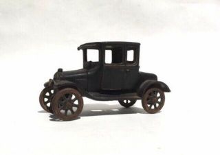 Vintage 1920s ARCADE Cast Iron Model T Ford Coupe Toy Car Antique – Black 2