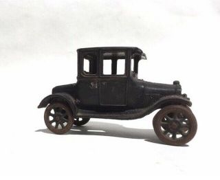 Vintage 1920s ARCADE Cast Iron Model T Ford Coupe Toy Car Antique – Black 5