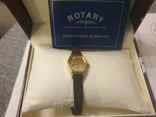 Vintage Rotary Ladies Gold Plated Swiss Made Quartz Watch