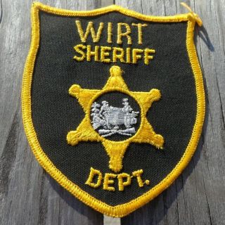 Wirt Sheriff Wv West Virginia Sheriff Department Cloth 4.  5 " Patch