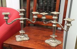 Vintage Silver Plated Decorative Candle Holders 3