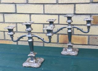 Vintage Silver Plated Decorative Candle Holders 4