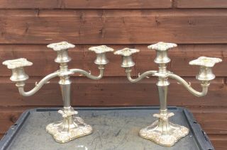Vintage Silver Plated Decorative Candle Holders 5