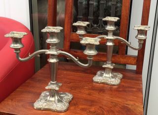 Vintage Silver Plated Decorative Candle Holders 7
