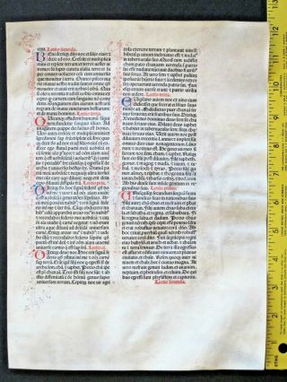 Extremely Rare Incunabula Breviary Lf.  Vellum,  Jenson,  1478,  Handc.  Deco Initials 3