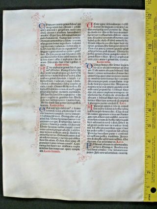 Extremely rare incunabula Breviary lf.  vellum,  Jenson,  1478,  handc.  deco initials 3 2