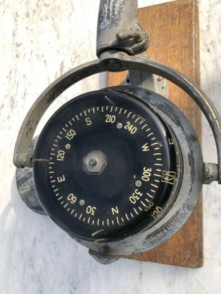 WW2 Marine Compass.  Henry Brown& Son Ltd Barking.  MTB / Landing Craft. 3