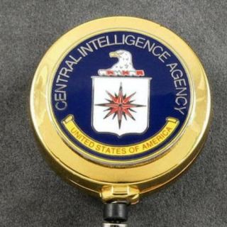 Cia Central Intelligence Agency Security Id Card Holder Retractable Badge Reel