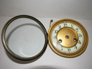 Antique French Porcelain Mantel Clock Dial Complete 4
