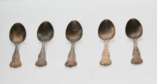 Antique Usn Spoons By International Silver Co.  Kings Pattern Five Will