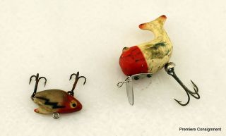 Two Vintage Heddon Fishing Lures Hi Tail And Sonic