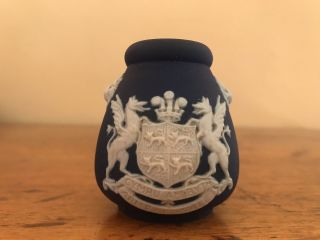 Antique Adams Tunstall English Jasperware Welsh Coat Of Arms Wales Miniature Pot 3