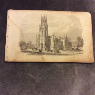 Antique Book Print - St Stephens Church,  Bath - C.  1850