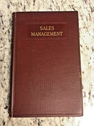 1917 Antique Business Book " Sales Management "
