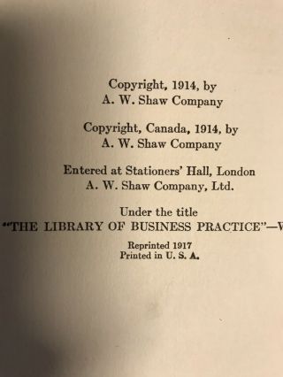 1917 Antique Business Book 