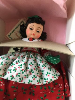 Vintage Madame Alexander Lil Christmas Cookie Doll 341 Red & Green.  Box