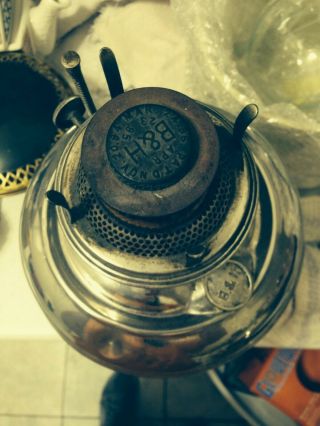 Antique B&H Nickel Lantern/Oil Lamp made in 1895 2