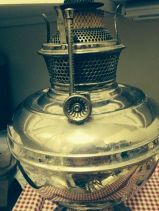 Antique B&H Nickel Lantern/Oil Lamp made in 1895 5