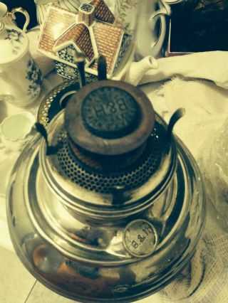 Antique B&H Nickel Lantern/Oil Lamp made in 1895 7