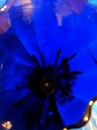 Antique Heisey Stiegel Blue (Cobalt Blue) Cornucopia Horn Of Plenty Large 5