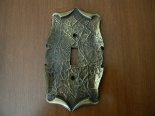 Vintage Amerock Carriage House Brass Single Switch Plate Cover Antique